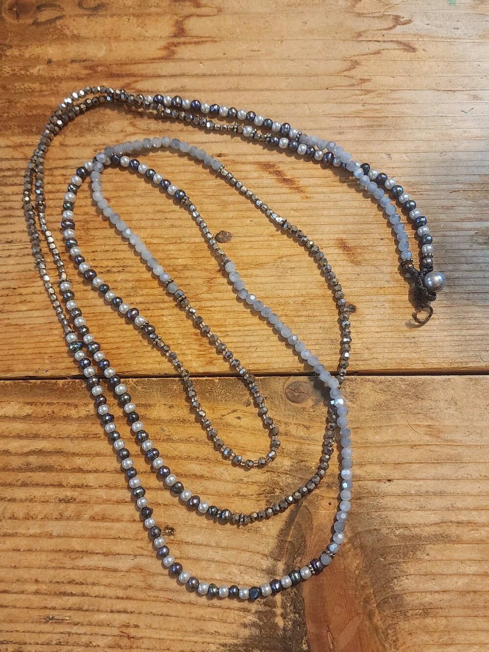 Silpada Crystal And Pearl Long - Elegant-Strand Style Necklace